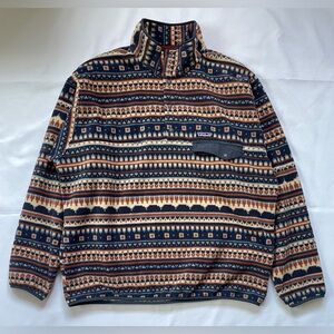 Patagonia Synchilla Snap-T Pullover Women's Size XXL Cottage Isle El Cap Khaki